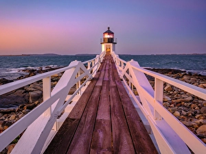 Port Clyde Prints: Marshall Point Lighthouse at Sunrise Port Clyde, , Maine, New England, USA