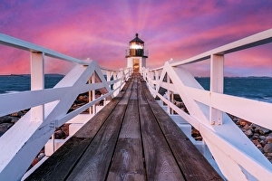 Port Clyde Prints: Marshall Point Lighthouse at Sunrise Port Clyde, , Maine, New England, USA
