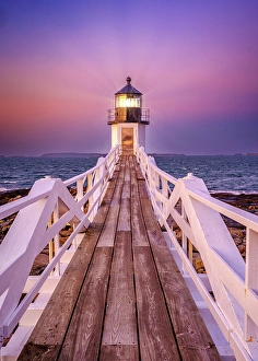 Port Clyde Prints: Marshall Point Lighthouse at Sunrise Port Clyde, , Maine, New England, USA