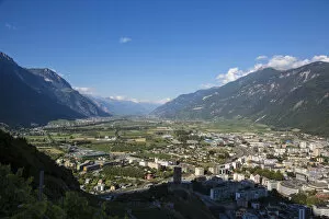 Images Dated 29th July 2014: Martigny and the Rhone Valley, Valais, Switzerland