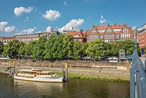 Ships Prints: Martini pier on the Weser, Bremen, Germany