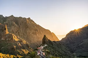Gorge Collection: Masca village at sunset. Tenerife, Canary Islands, Spain