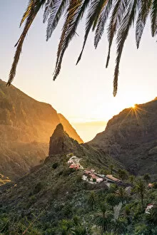 Images Dated 3rd March 2020: Masca village at sunset. Tenerife, Canary Islands, Spain