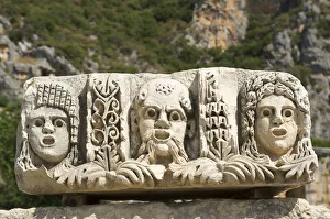 Masks Prints: Masks in Myra, Lycia, Turquoise Coast, Turkey
