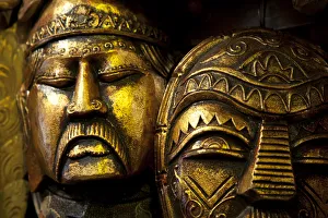 Malaysia Gallery: Masks for sale in the Central Market, China Town, Kuala Lumpur, Malaysia