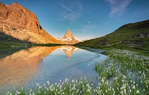Riffelsee Prints: Matterhorn reflected in Riffelsee Lake (Zermatt, Canton of Valais, Visp, Switzerlan)