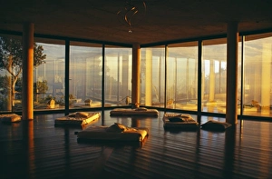 Colonnades Prints: Mattresses on the floor in a glass sided house in Ibiza
