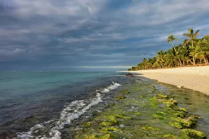 Mauritius Prints: Mauritius, Indian ocean, Le Morne Brabant beach