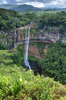 Mauritius Prints: Mauritius, Natual park, Chamarel Waterfall