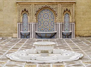 Detailed View Prints: The Mausoleum of a King Mohammed V, detailed view, Rabat, Rabat-Sale-Kenitra Region