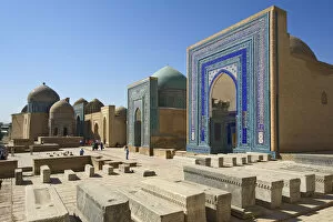 Images Dated 20th April 2015: Mausoleum in the necropolis Shah-i-Zinda, Samarkand, Uzbekistan