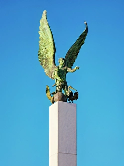 Malecon Prints: The Mayan Angel monument at the Waterfront