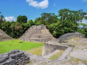 Archeology Prints: Mayan Ruins at Plaza A, Caracol Archaeological Site, Cayo District, Belize