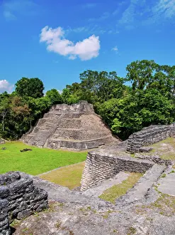 Plaza A Prints: Mayan Ruins at Plaza A, Caracol Archaeological Site, Cayo District, Belize