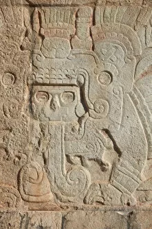Images Dated 19th May 2022: Mayan sculptures inside the archaeological site of Chichen Itza, Yucatan, Mexico