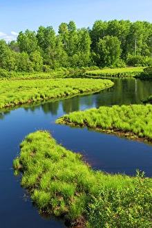 La Belle Province Prints: Meandering river Senneterre, Quebec, Canada