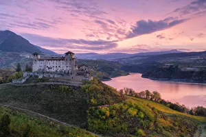 Medieval Castle in Cles Europe, Italy, Trentino, Trento province, Non valley, Cles