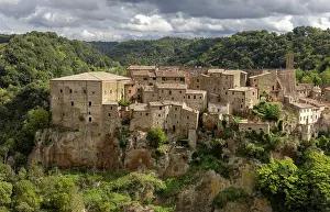 The medieval hill town of Sorano, province of Grosseto, Tuscany, Itay