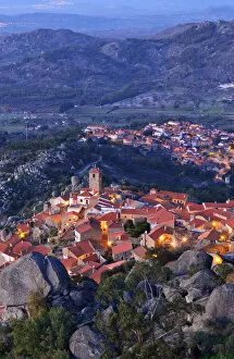 The medieval and historic village of Monsanto at dusk. Portugal