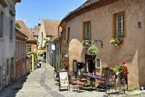 The medieval old town inside the citadel. A Unesco World Heritage Site. Sighisoara