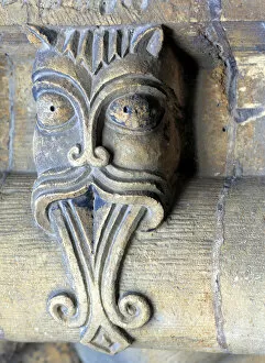 Images Dated 6th November 2012: Medieval sculpture on Western facade of Lincoln Cathedral, Lincoln, Lincolnshire, England