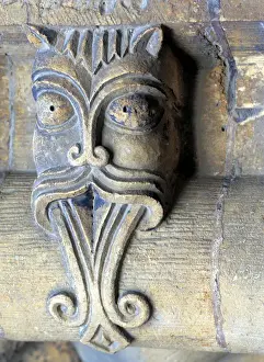 Medieval sculpture on Western facade of Lincoln Cathedral, Lincoln, Lincolnshire, England