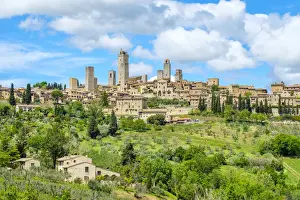 Medieval tower houses in the Historic Centre of San Gimignano, UNESCO World Heritage Site