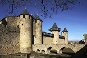 Chateaux Collection: Medieval Towers & Bridge, Carcassonne, Languedoc, France