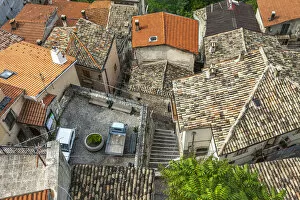 Aged Gallery: Medieval village perched in the mountains. Pettorano sul Gizio, province of L Aquila