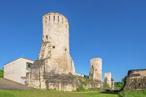 Luxembourg Prints: Medieval watchtowers at Rham plateau, Luxembourg