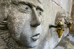 Neighborhood Collection: Medieval water fountain in Plaza Sant Just, Barcelona, Catalonia, Spain