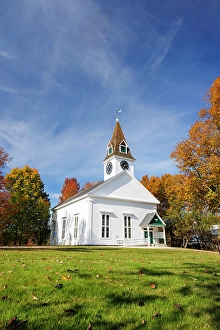 White Church Prints: Meeting House, Sugar Hill, New Hampshire, New England, USA