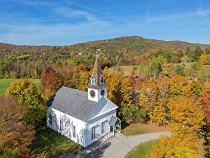 White Church Prints: Meeting House, Sugar Hill, New Hampshire, New England, USA