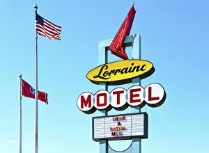 Images Dated 10th January 2017: Memphis, Tennessee, Marque Of The Lorraine Motel, National Civil Rights Museum, Where