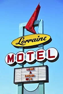 Images Dated 10th January 2017: Memphis, Tennessee, Marque Of The Lorraine Motel, National Civil Rights Museum, Where