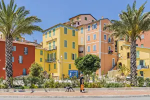 1 Person Prints: Menton, Alpes-Maritimes, Provence-Alpes-Cote D Azur, French Riviera, France