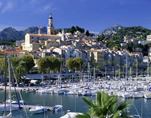 Menton Harbour, Cote d Azur, France