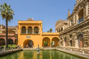 The Mercury Pond of the Real Alcazar, UNESCO World Heritage Site, Sevilla, Andalusia