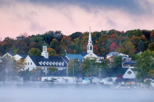Lakeside Prints: Meredith, Lake Winnipesaukee, New Hampshire, New England, USA