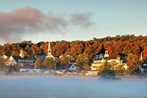 Lakeside Prints: Meredith, Lake Winnipesaukee, New Hampshire, New England, USA