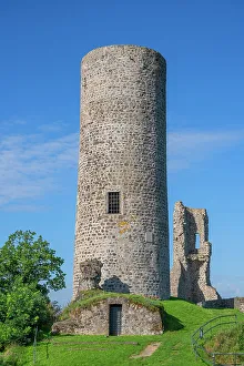 Merenburg castle ruin near Limburg an der Lahn, Merenburg, Lahn valley, Westerwald, Hesse, Germany