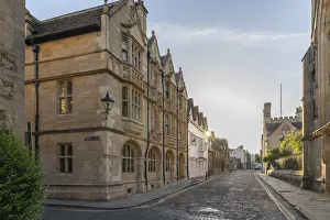 Oxfordshire Prints: Merton Street, Oxford, Oxfordshire, England
