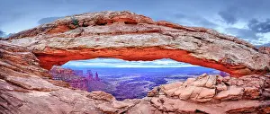 Canyonlands Prints: Mesa Arch with an incoming storm