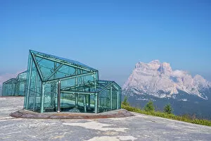 Messner Mountain Museum Dolomites on the summit of Monte Rite with view to Monte Pelmo, UNESCO World Heritage