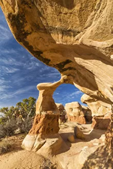 Images Dated 26th April 2022: Metate Arch in Devils Garden, Grand Staircase Escalante Nationa Monument, Utah, USA