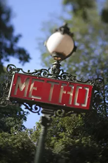 Images Dated 21st July 2010: Metro sign, Paris, France