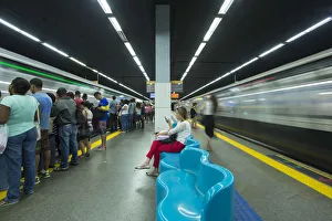 Ipanema Prints: Metro station interior, Rio de Janeiro, Brazil, South America