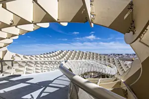 Southern Spain Prints: Metropol Parasol wooden structure designed by German architect Jurgen Mayer, Seville