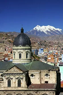 Images Dated 10th December 2012: Metropolitan Cathedral, Main Cathedral, Mount Illimani, La Paz, Bolivia