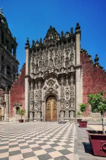Zocalo Prints: Metropolitan Tabernacle, Zocalo or Constitution Square, Mexico City, Mexico